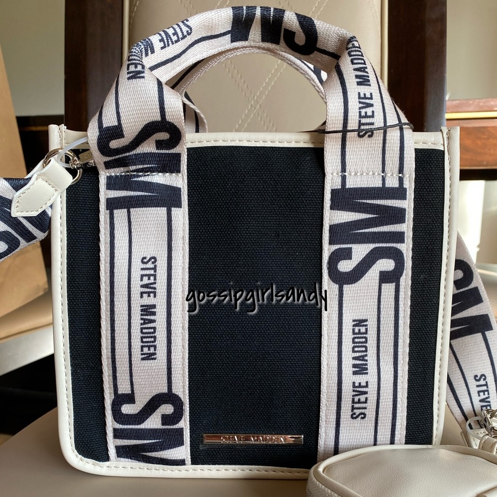 Steve Madden Black & White Bwebber Crossbody Handbag